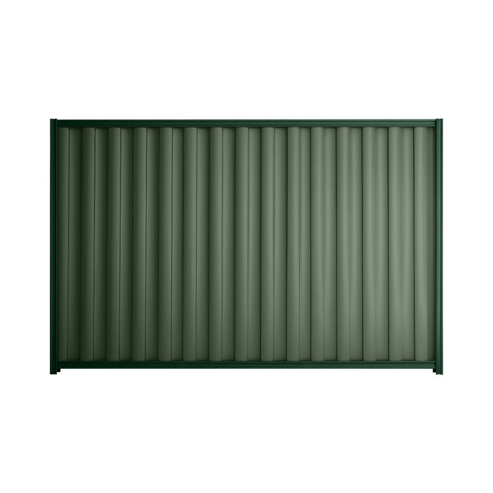 Good Neighbour® Wavelok® 1500mm High Fence Panel Sheet: Rivergum Post/Track: Caulfield Green