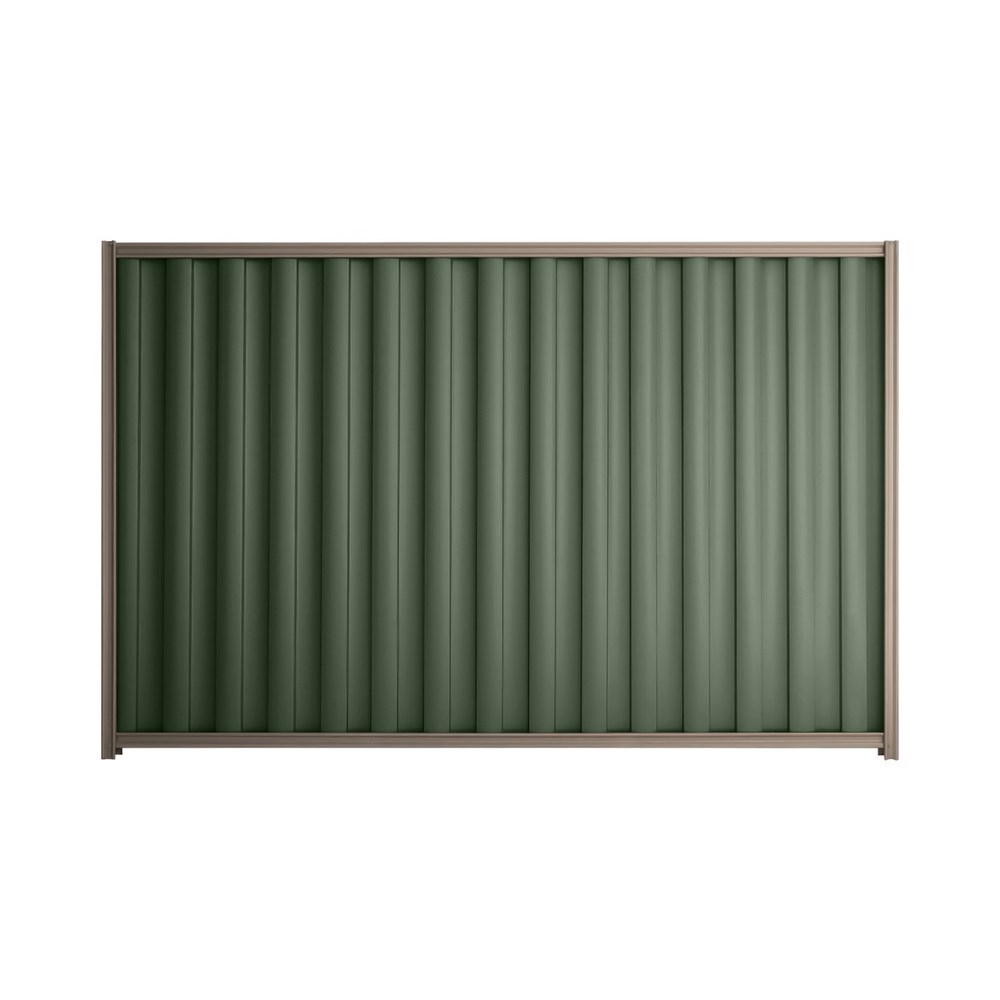 Good Neighbour® Wavelok® 1500mm High Fence Panel Sheet: Rivergum Post/Track: Iron Bark