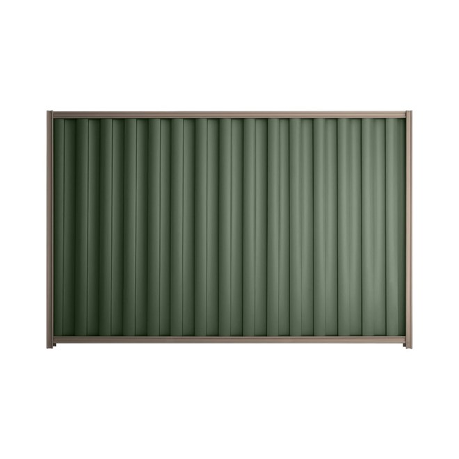 Good Neighbour® Wavelok® 1500mm High Fence Panel Sheet: Rivergum Post/Track: Iron Bark