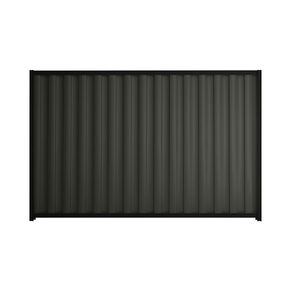 Good Neighbour® Wavelok® 1500mm High Fence Panel Sheet: Slate Grey Post/Track: Ebony
