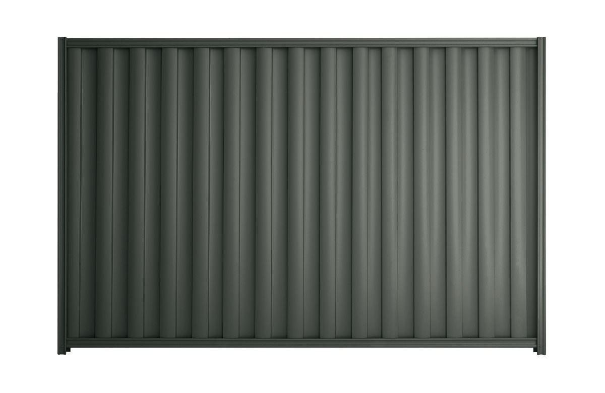 Good Neighbour Wavelok 1800mm High Fence Panel Sheet: Slate Grey, Post/Track: Slate Grey