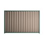 Good Neighbour Wavelok 2100mm High Fence Panel Sheet: Beige, Post/Track: Rivergum