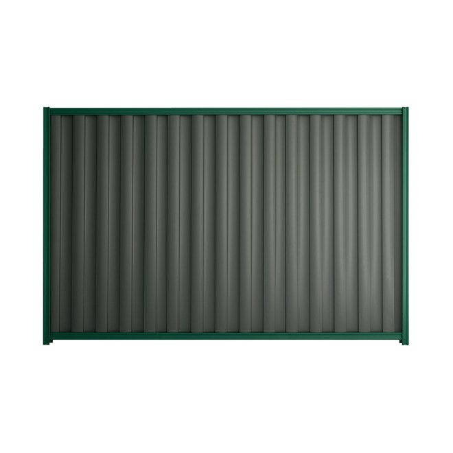 Good Neighbour Wavelok 2100mm High Fence Panel Sheet: Slate Grey, Post ...
