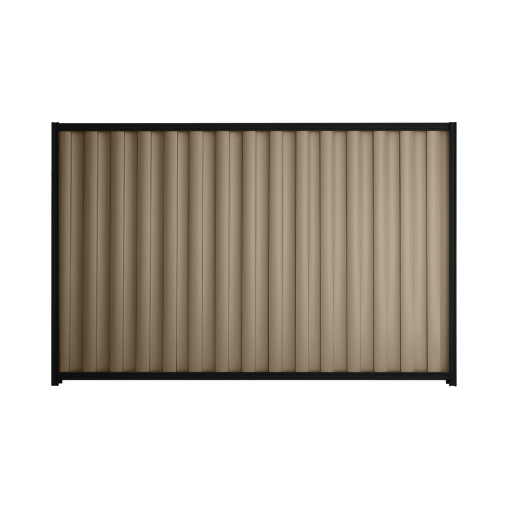 Good Neighbour® Wavelok® 900mm High Fence Panel Sheet: Beige Post/Track: Ebony