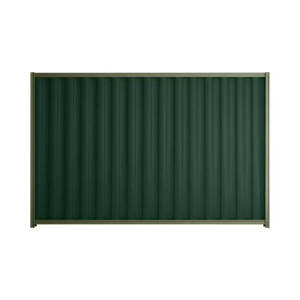 Good Neighbour® Wavelok® 900mm High Fence Panel Sheet: Caulfield Green Post/Track: Mist Green