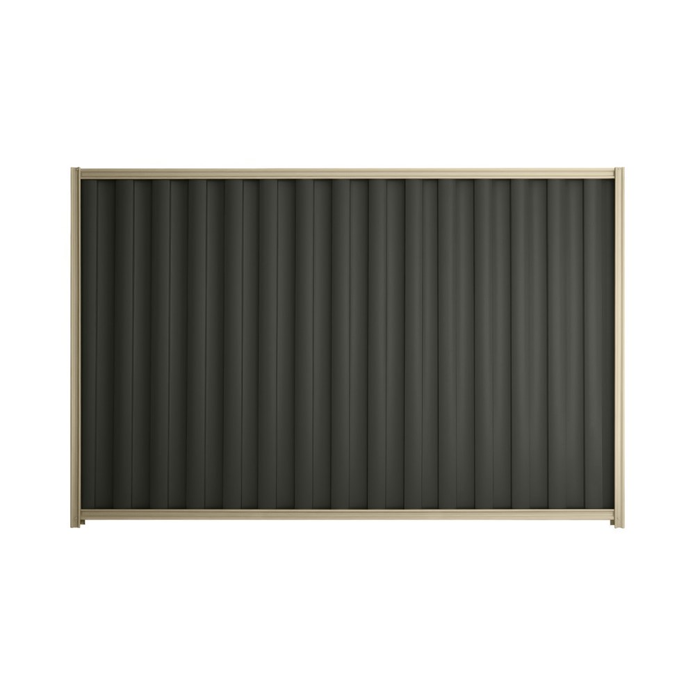 Good Neighbour® Wavelok® 900mm High Fence Panel Sheet: Slate Grey Post/Track: Merino