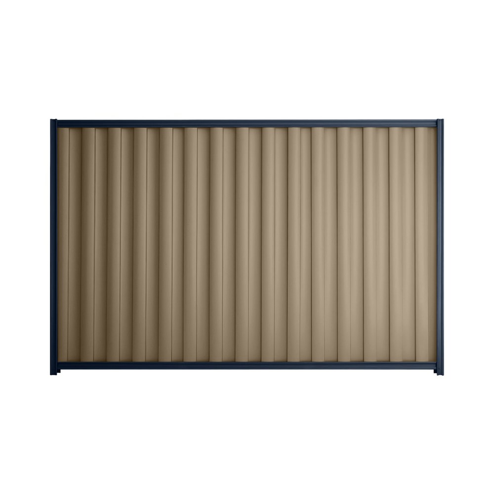 Good Neighbour® Wavelok® 1200mm High Fence Panel Sheet: Beige Post/Track: Mountain Blue