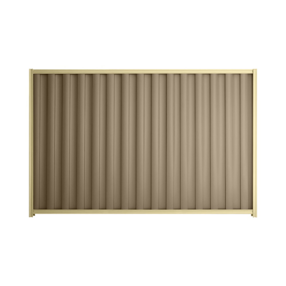 Good Neighbour® Wavelok® 1200mm High Fence Panel Sheet: Beige Post/Track: Primrose