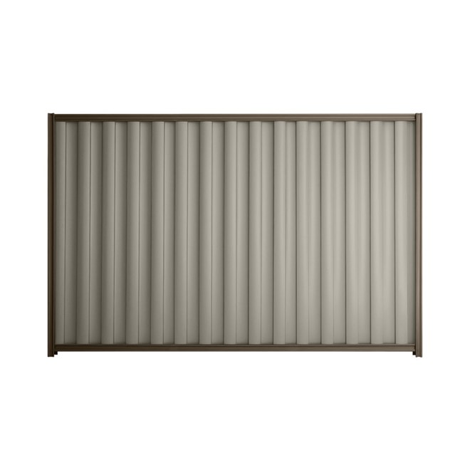 Good Neighbour® Wavelok® 1200mm High Fence Panel Sheet: Birch Post/Track: Banyan Brown