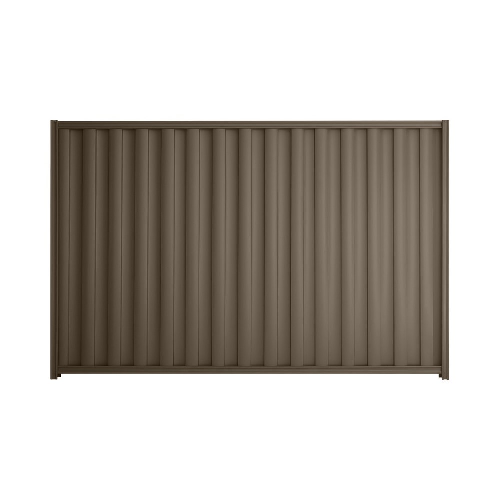 Good Neighbour® Wavelok® 1200mm High Fence Panel Sheet: Banyan Brown Post/Track: Banyan Brown