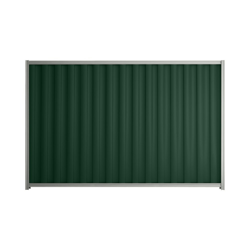 Good Neighbour® Wavelok® 1200mm High Fence Panel Sheet: Caulfield Green Post/Track: Gull Grey