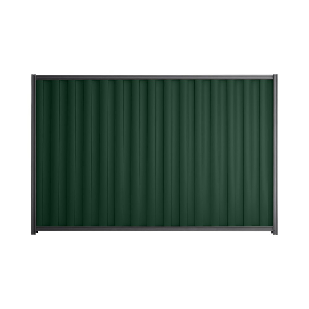 Good Neighbour® Wavelok® 1200mm High Fence Panel Sheet: Caulfield Green Post/Track: Granite