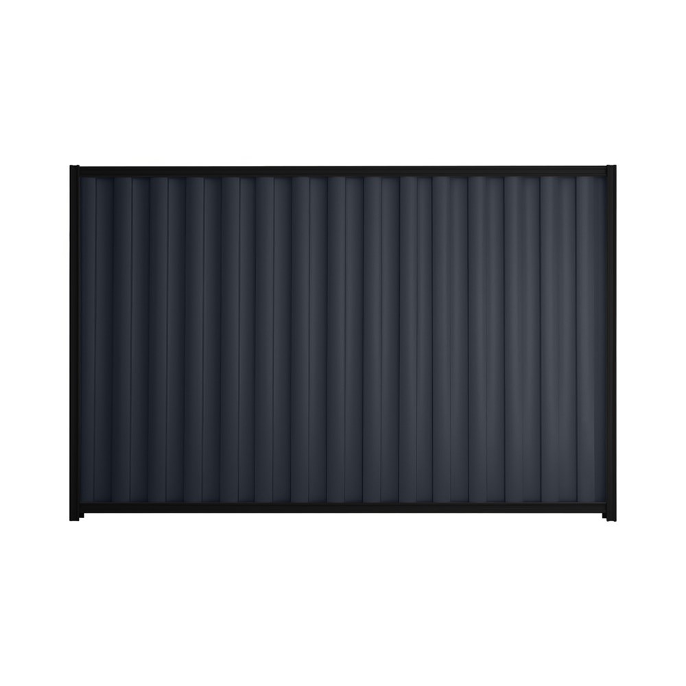 Good Neighbour® Wavelok® 1200mm High Fence Panel Sheet: Dark Stone Post/Track: Ebony