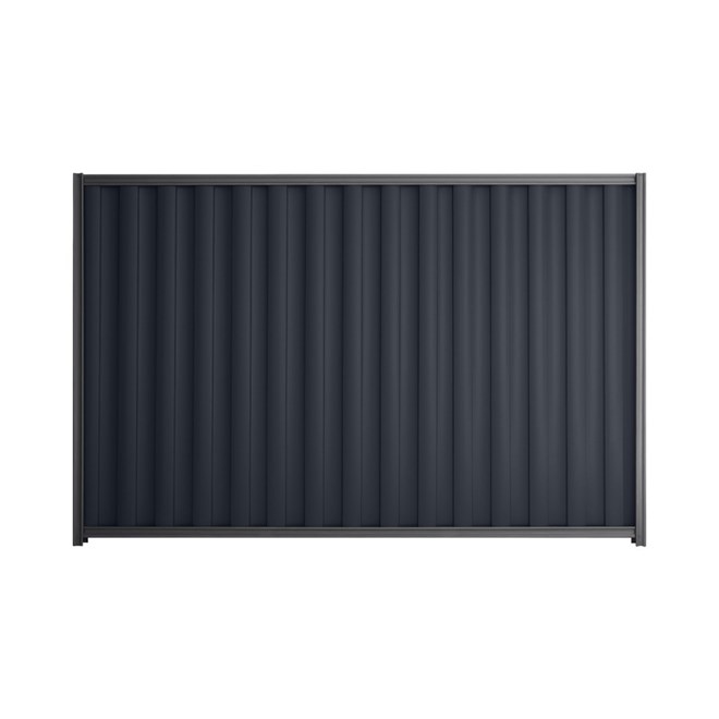 Good Neighbour® Wavelok® 1200mm High Fence Panel Sheet: Dark Stone Post/Track: Granite