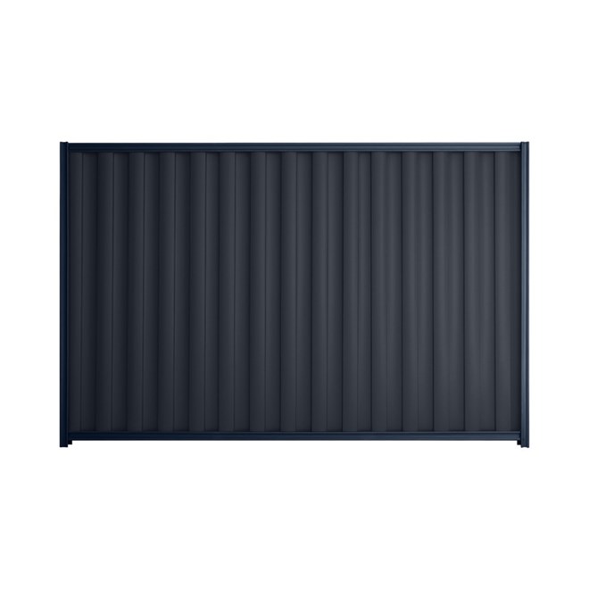 Good Neighbour® Wavelok® 1200mm High Fence Panel Sheet: Dark Stone Post/Track: Mountain Blue