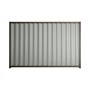 Good Neighbour® Wavelok® 1200mm High Fence Panel Sheet: Gull Grey Post/Track: Banyan Brown