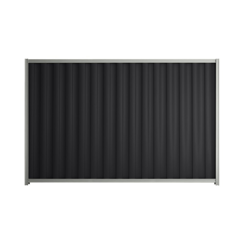 Good Neighbour® Wavelok® 1200mm High Fence Panel Sheet: Gun Metal Grey Post/Track: Gull Grey