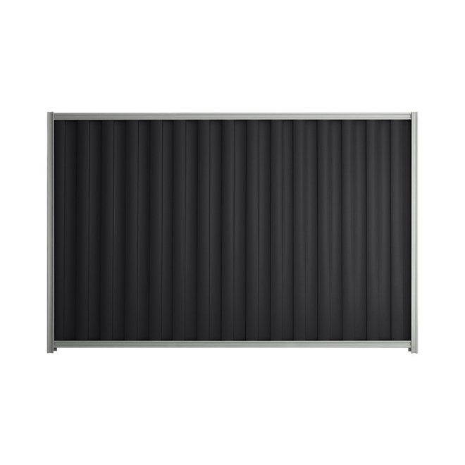 Good Neighbour® Wavelok® 1200mm High Fence Panel Sheet: Gun Metal Grey Post/Track: Gull Grey