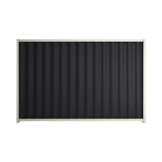 Good Neighbour® Wavelok® 1200mm High Fence Panel Sheet: Gun Metal Grey Post/Track: Off White