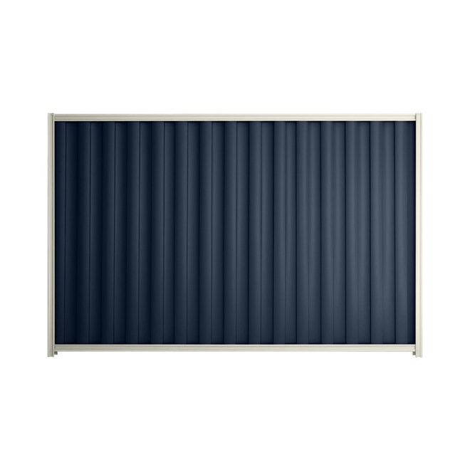 Good Neighbour® Wavelok® 1200mm High Fence Panel Sheet: Mountain Blue Post/Track: Off White