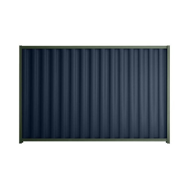 Good Neighbour® Wavelok® 1200mm High Fence Panel Sheet: Mountain Blue Post/Track: Rivergum