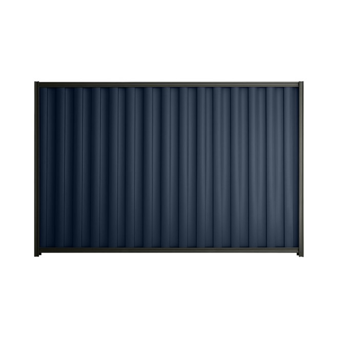 Good Neighbour® Wavelok® 1200mm High Fence Panel Sheet: Mountain Blue Post/Track: Slate Grey