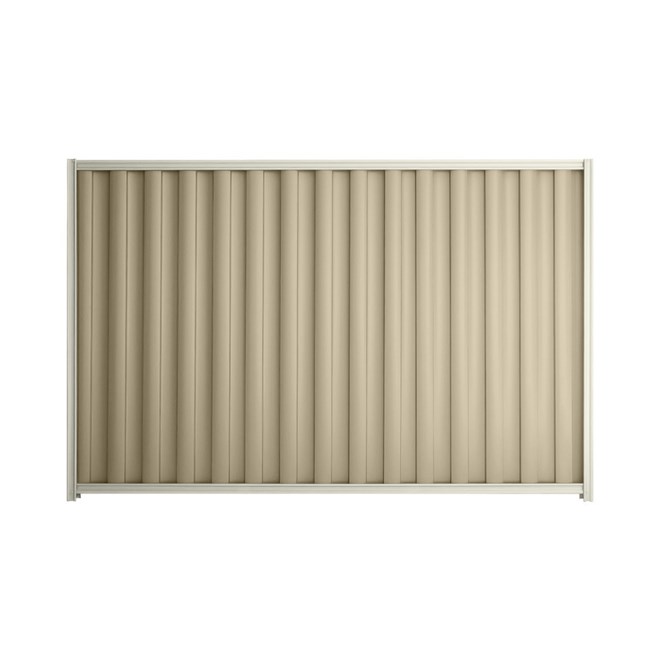Good Neighbour® Wavelok® 1200mm High Fence Panel Sheet: Merino Post/Track: Off White