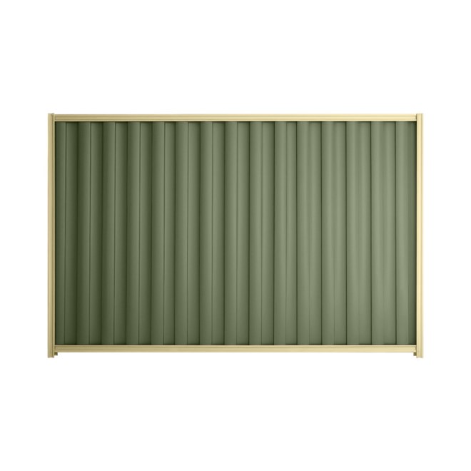 Good Neighbour® Wavelok® 1200mm High Fence Panel Sheet: Mist Green Post/Track: Primrose