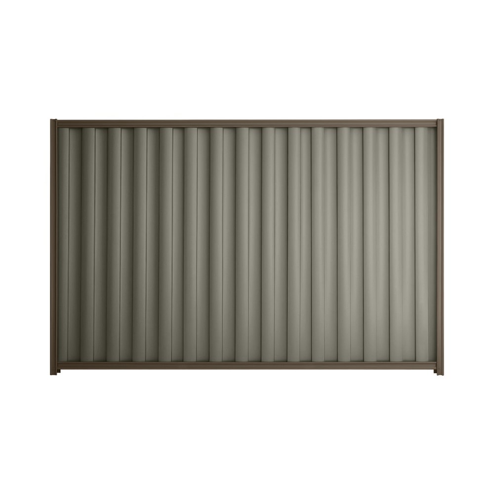 Good Neighbour® Wavelok® 1200mm High Fence Panel Sheet: Marsh Post/Track: Banyan Brown