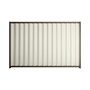 Good Neighbour® Wavelok® 1200mm High Fence Panel Sheet: Off White Post/Track: Banyan Brown