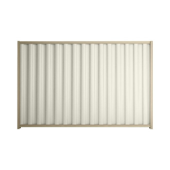 Good Neighbour® Wavelok® 1200mm High Fence Panel Sheet: Off White Post/Track: Merino