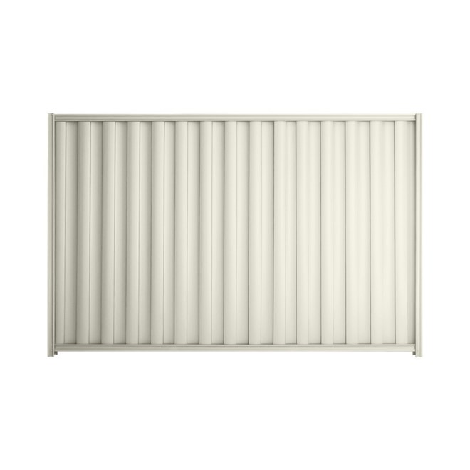 Good Neighbour® Wavelok® 1200mm High Fence Panel Sheet: Off White Post/Track: Off White