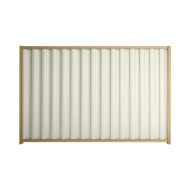 Good Neighbour® Wavelok® 1200mm High Fence Panel Sheet: Off White Post/Track: Wheat