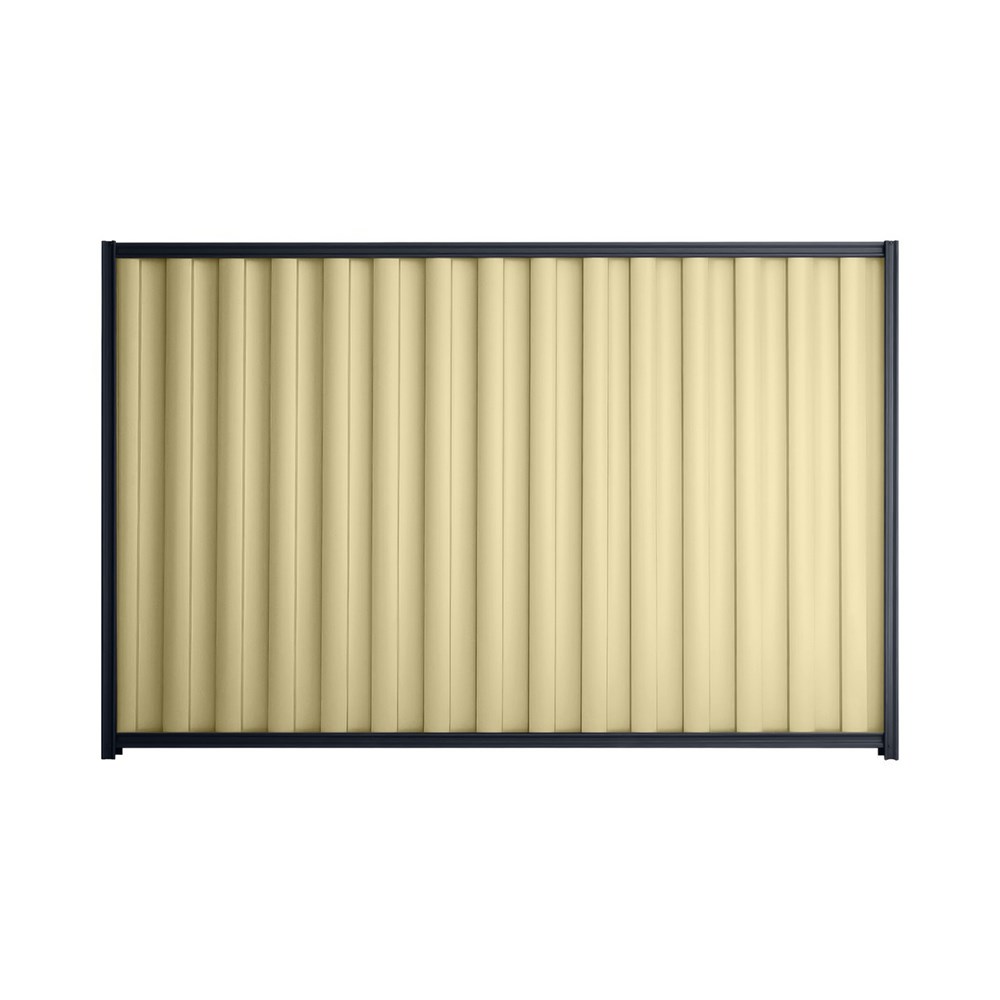 Good Neighbour® Wavelok® 1200mm High Fence Panel Sheet: Primrose Post/Track: Dark Stone