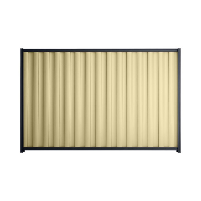 Good Neighbour® Wavelok® 1200mm High Fence Panel Sheet: Primrose Post/Track: Dark Stone