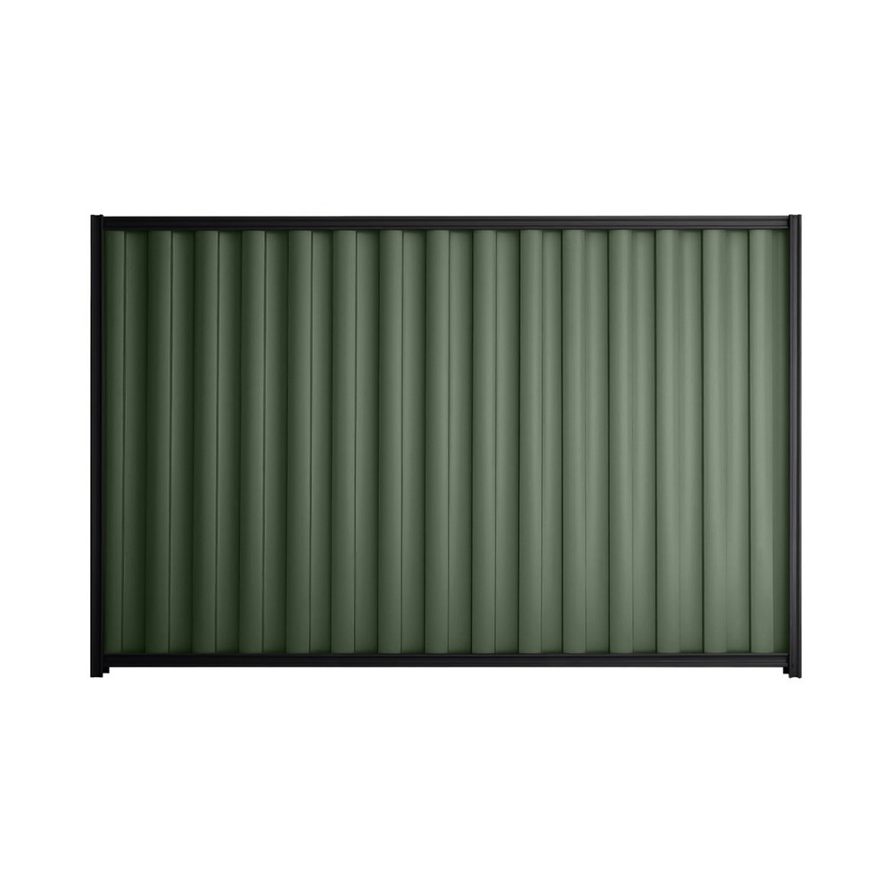 Good Neighbour® Wavelok® 1200mm High Fence Panel Sheet: Rivergum Post/Track: Gun Metal Grey