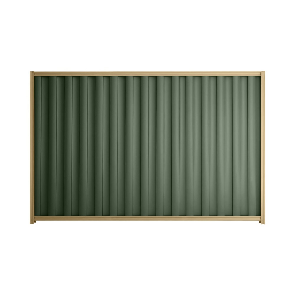 Good Neighbour® Wavelok® 1200mm High Fence Panel Sheet: Rivergum Post/Track: Wheat