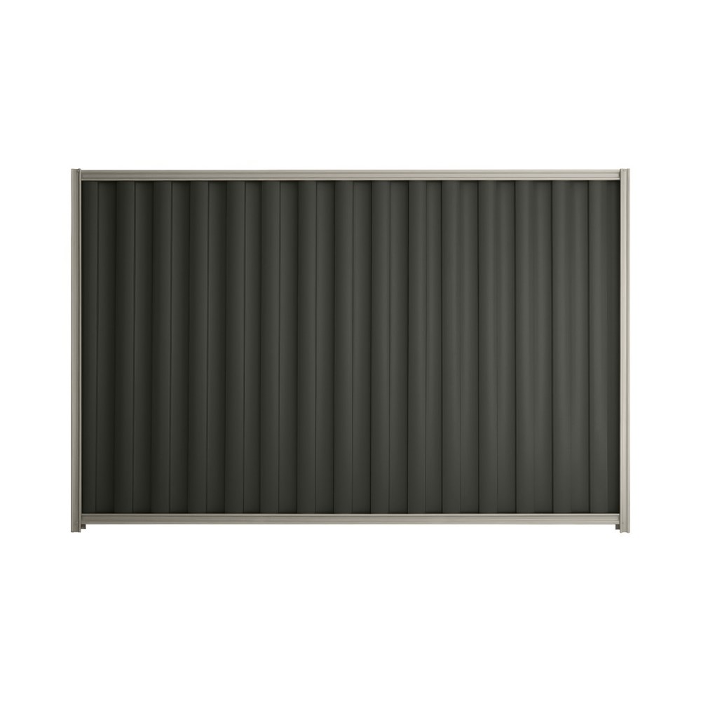 Good Neighbour® Wavelok® 1200mm High Fence Panel Sheet: Slate Grey Post/Track: Birch