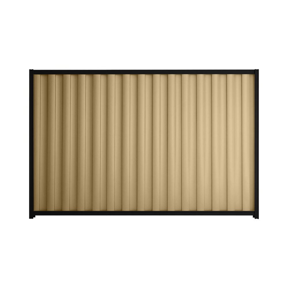 Good Neighbour® Wavelok® 1200mm High Fence Panel Sheet: Wheat Post/Track: Ebony