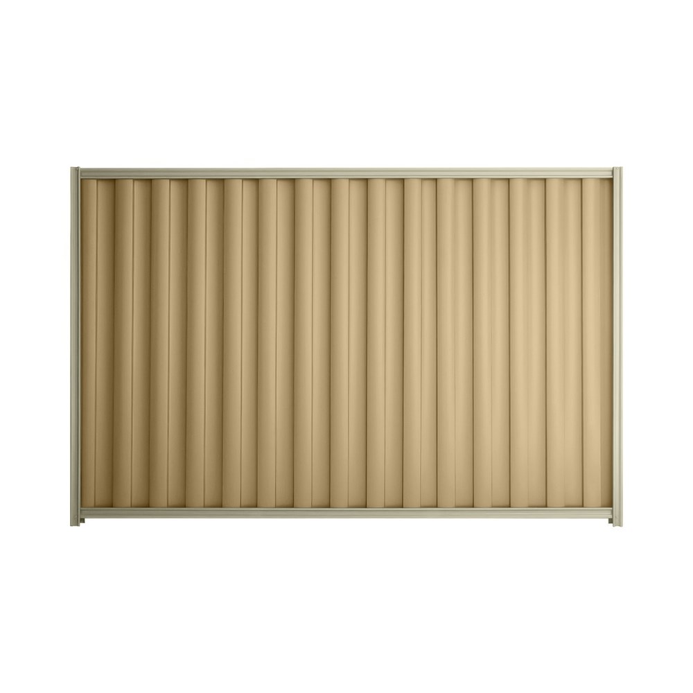 Good Neighbour® Wavelok® 1200mm High Fence Panel Sheet: Wheat Post/Track: Moss Vale Sand