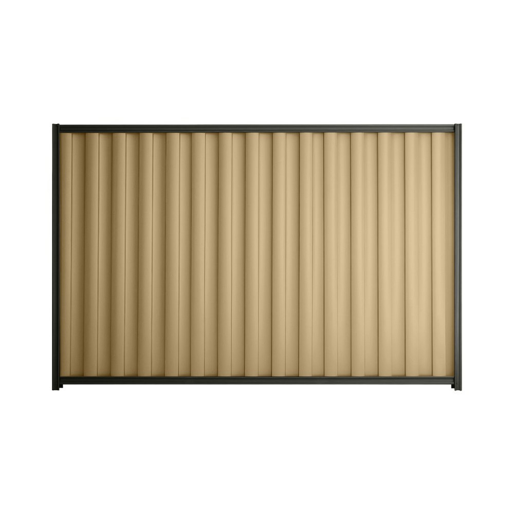 Good Neighbour® Wavelok® 1200mm High Fence Panel Sheet: Wheat Post/Track: Slate Grey