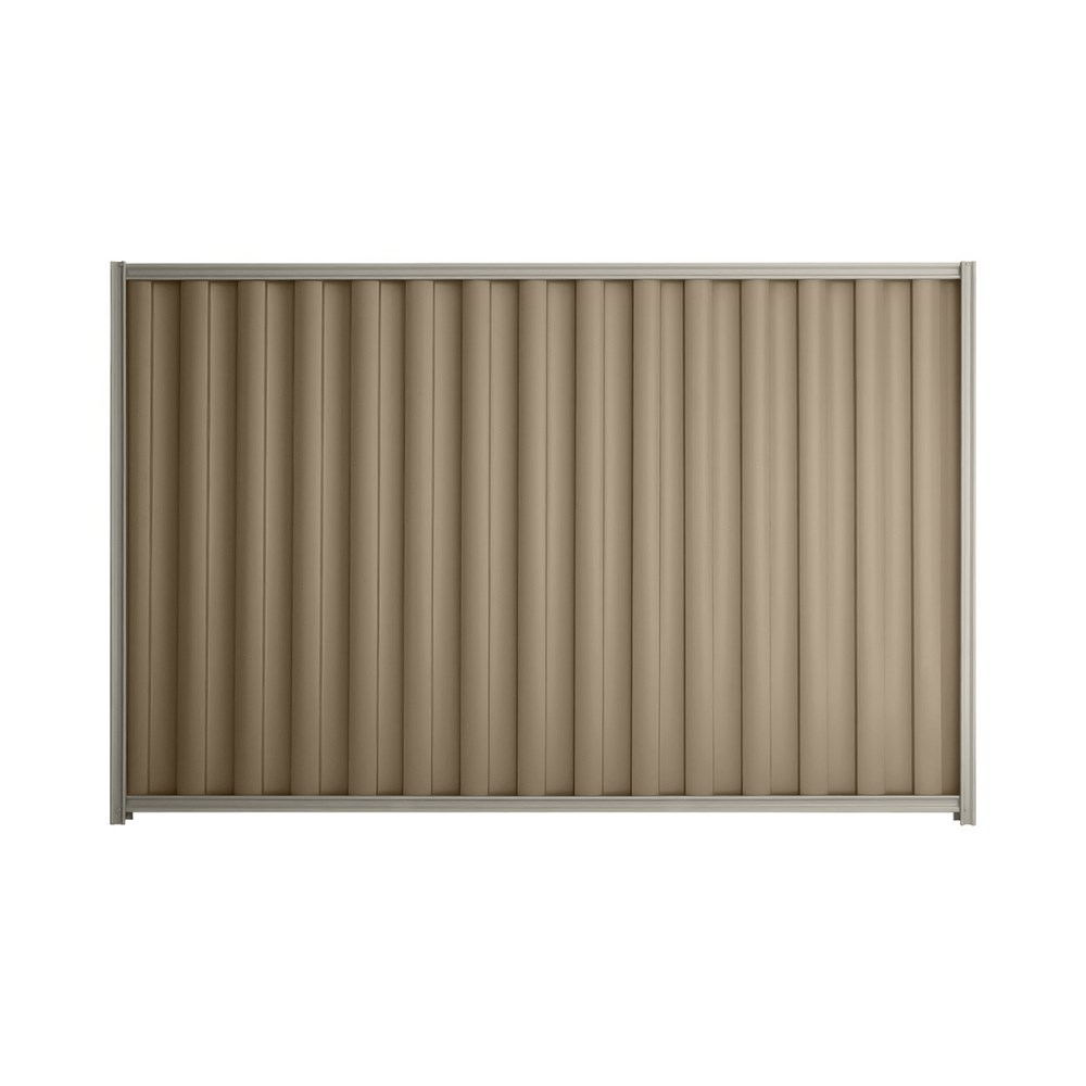 Good Neighbour® Wavelok® 1500mm High Fence Panel Sheet: Beige Post/Track: Birch
