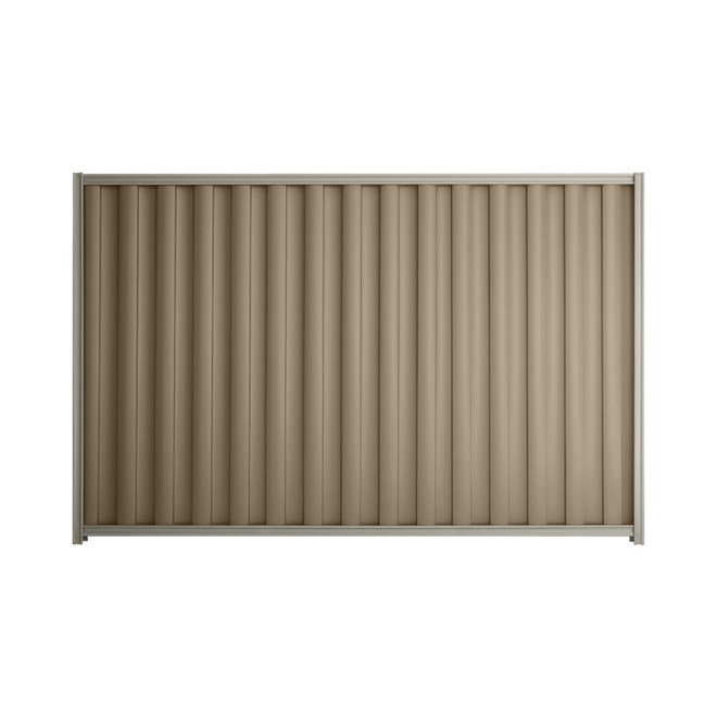 Good Neighbour® Wavelok® 1500mm High Fence Panel Sheet: Beige Post/Track: Birch