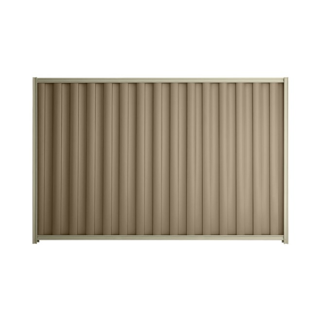 Good Neighbour® Wavelok® 1500mm High Fence Panel Sheet: Beige Post/Track: Moss Vale Sand