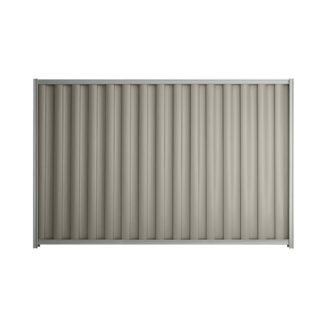 Good Neighbour® Wavelok® 1500mm High Fence Panel Sheet: Birch Post/Track: Gull Grey
