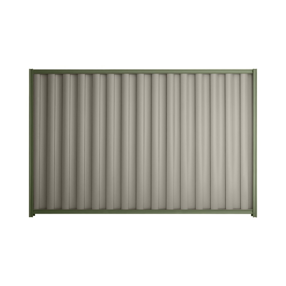 Good Neighbour® Wavelok® 1500mm High Fence Panel Sheet: Birch Post/Track: Mist Green