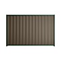 Good Neighbour® Wavelok® 1500mm High Fence Panel Sheet: Banyan Brown Post/Track: Caulfield Green