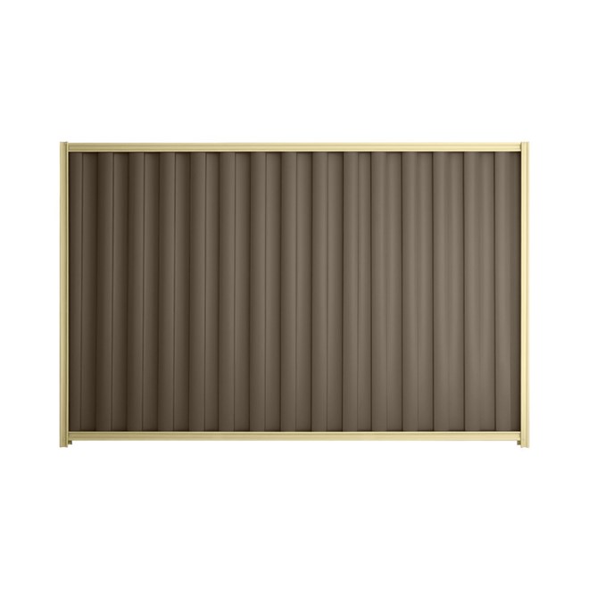 Good Neighbour® Wavelok® 1500mm High Fence Panel Sheet: Banyan Brown Post/Track: Primrose
