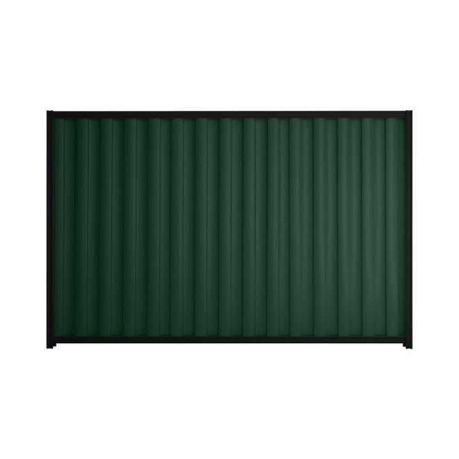 Good Neighbour® Wavelok® 1500mm High Fence Panel Sheet: Caulfield Green Post/Track: Ebony