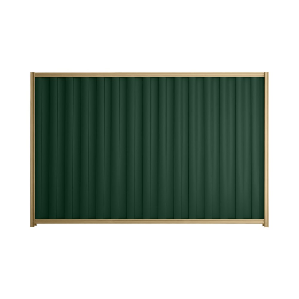Good Neighbour® Wavelok® 1500mm High Fence Panel Sheet: Caulfield Green Post/Track: Wheat